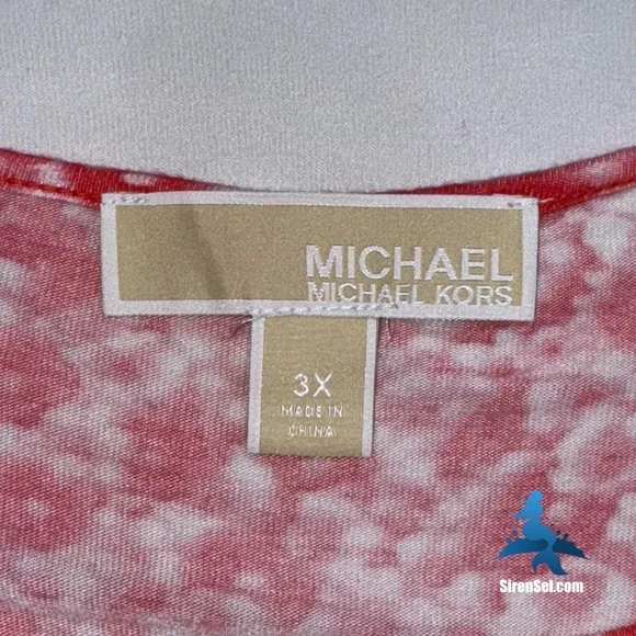 1138 Michael Kors Tunic Top – Size 3X – Red Floral - Picture 9 of 15